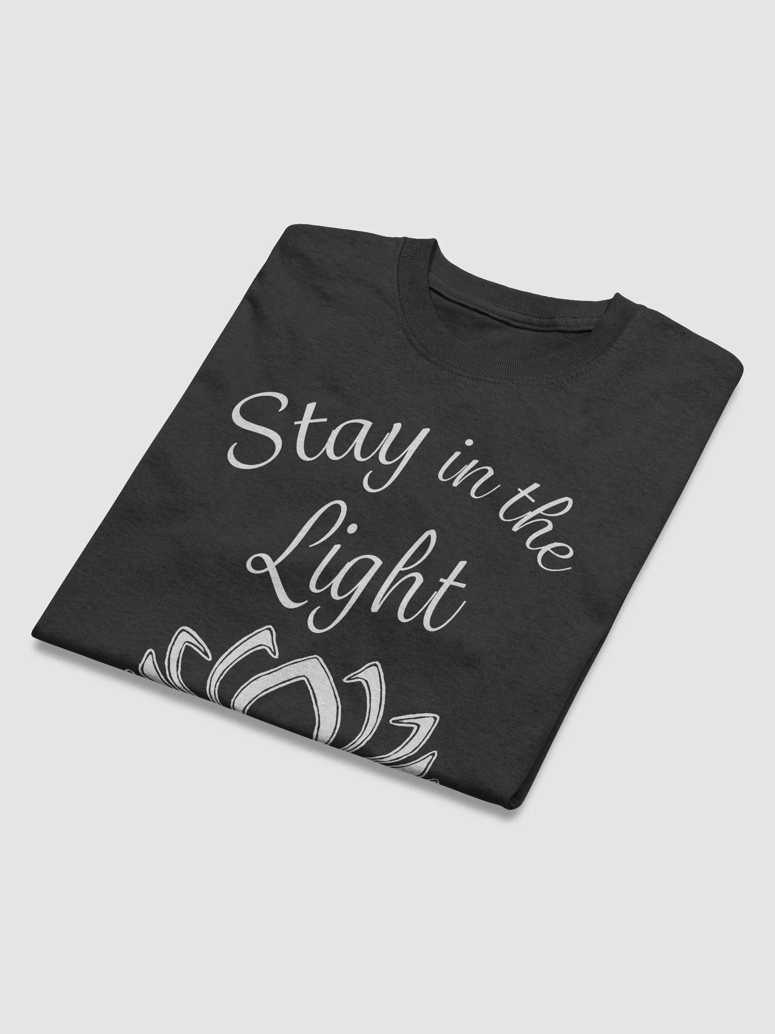 Stay in the Light Heavy weight T-shirt - white print product image (4)