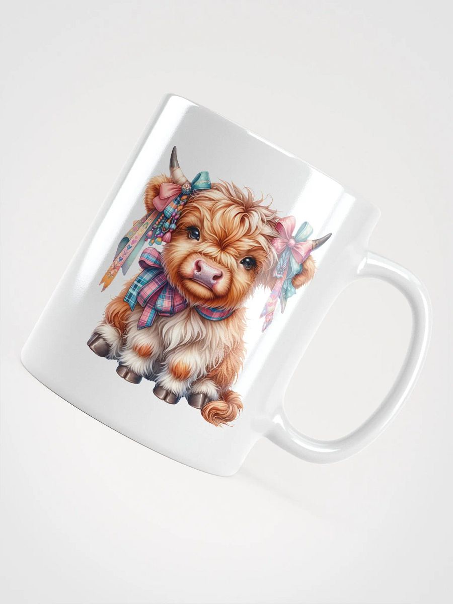 Plaid Princess Cow White Glossy Mug product image (4)