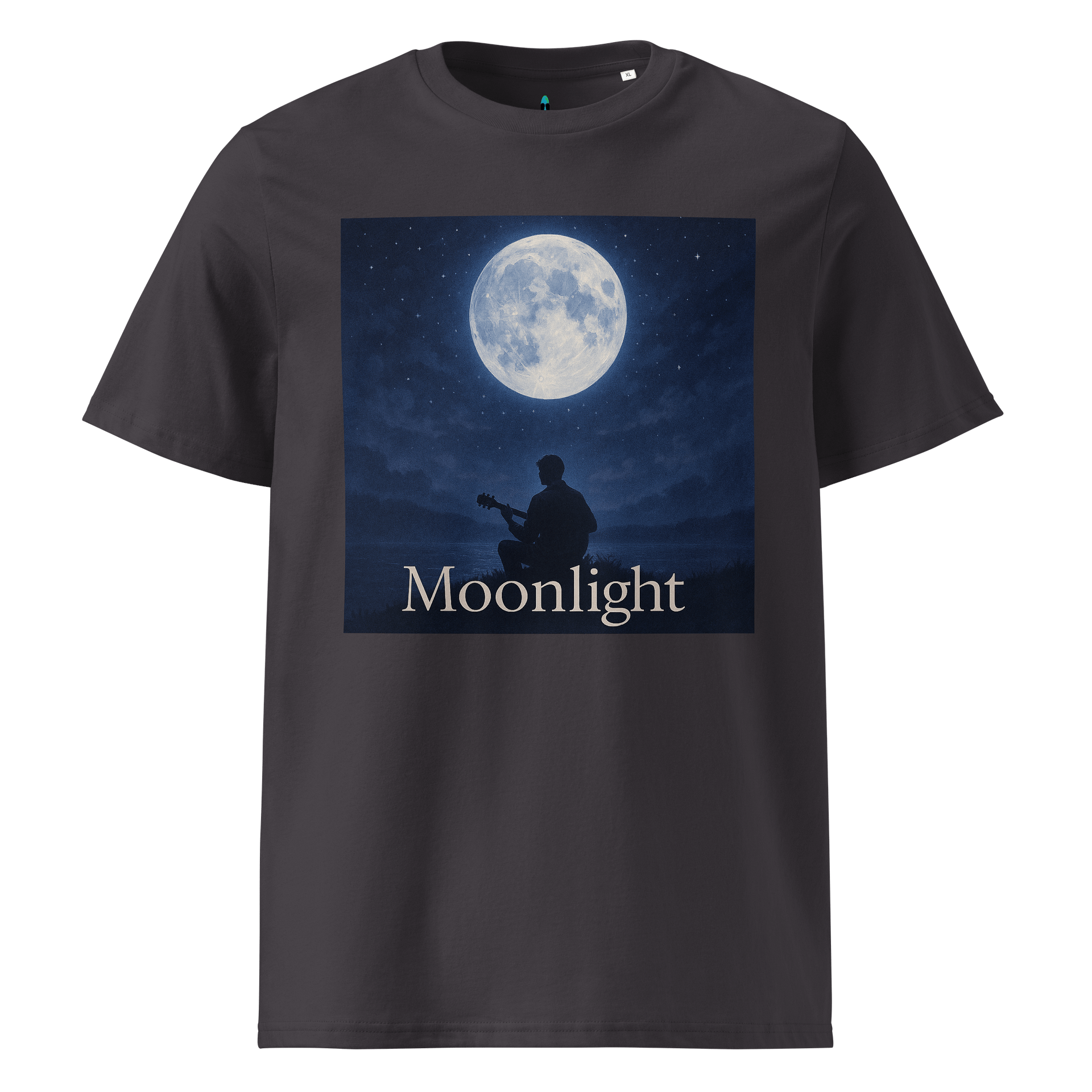 Moonlight Album Cover Ribbed Collar T-Shirt - Show your Support with Style - Menswear, Womenswear - 100% Organic Cotton product image (6)