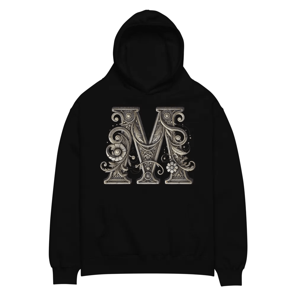 Intricate Floral Letter M Premium Hoodie product image (2)