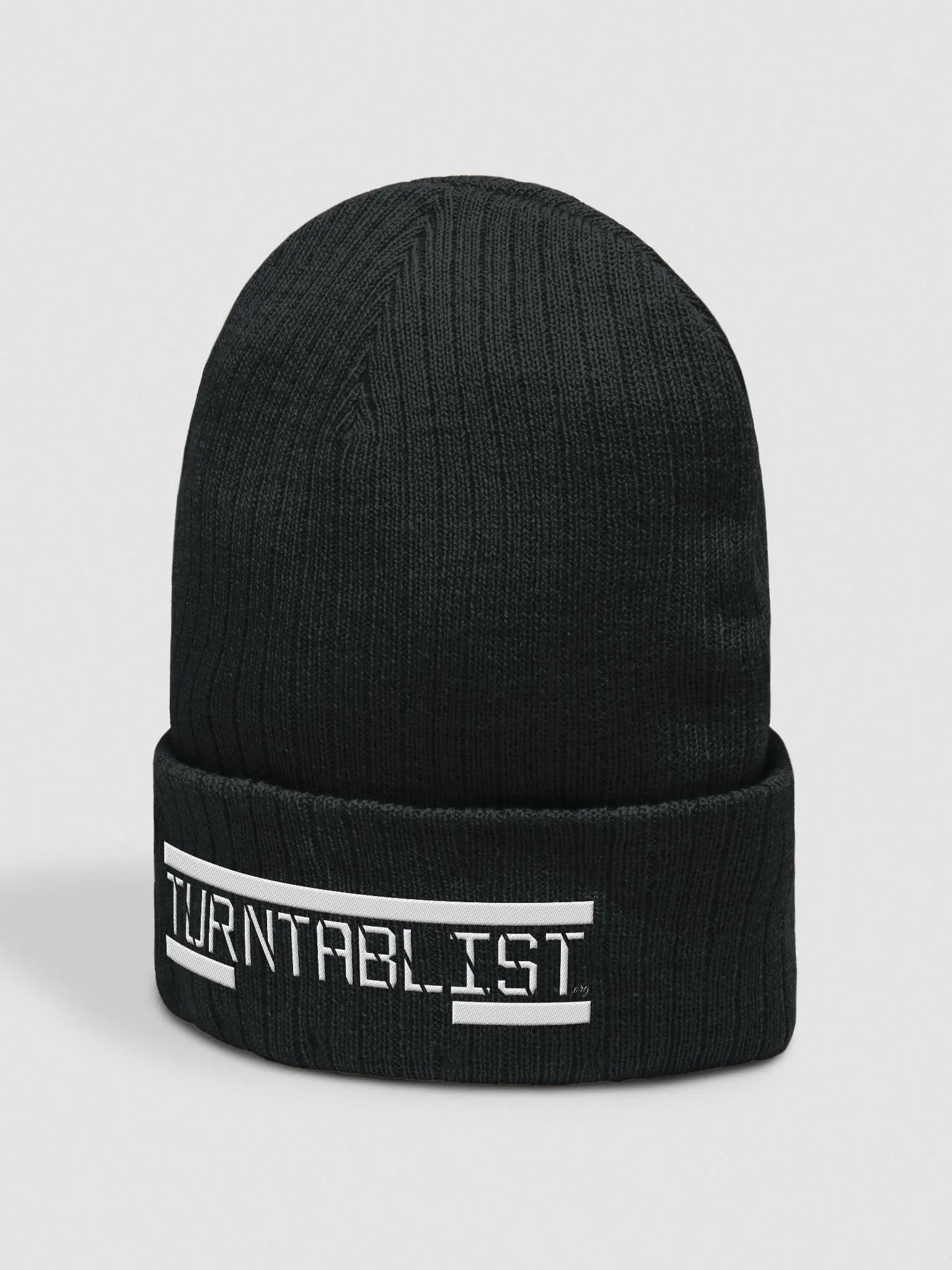 TURNTABLIST.ORG ILLUSION RIBBED KNITTED BEANIE product image (2)