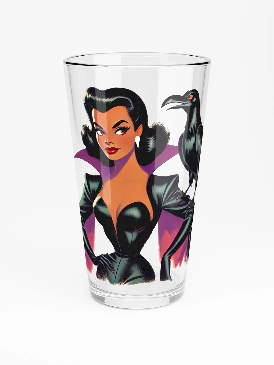 Beautiful Woman with Raven 16 oz Glass product image (3)