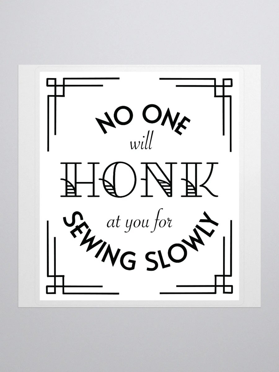 Sew Slowly Art Deco Sticker product image (1)