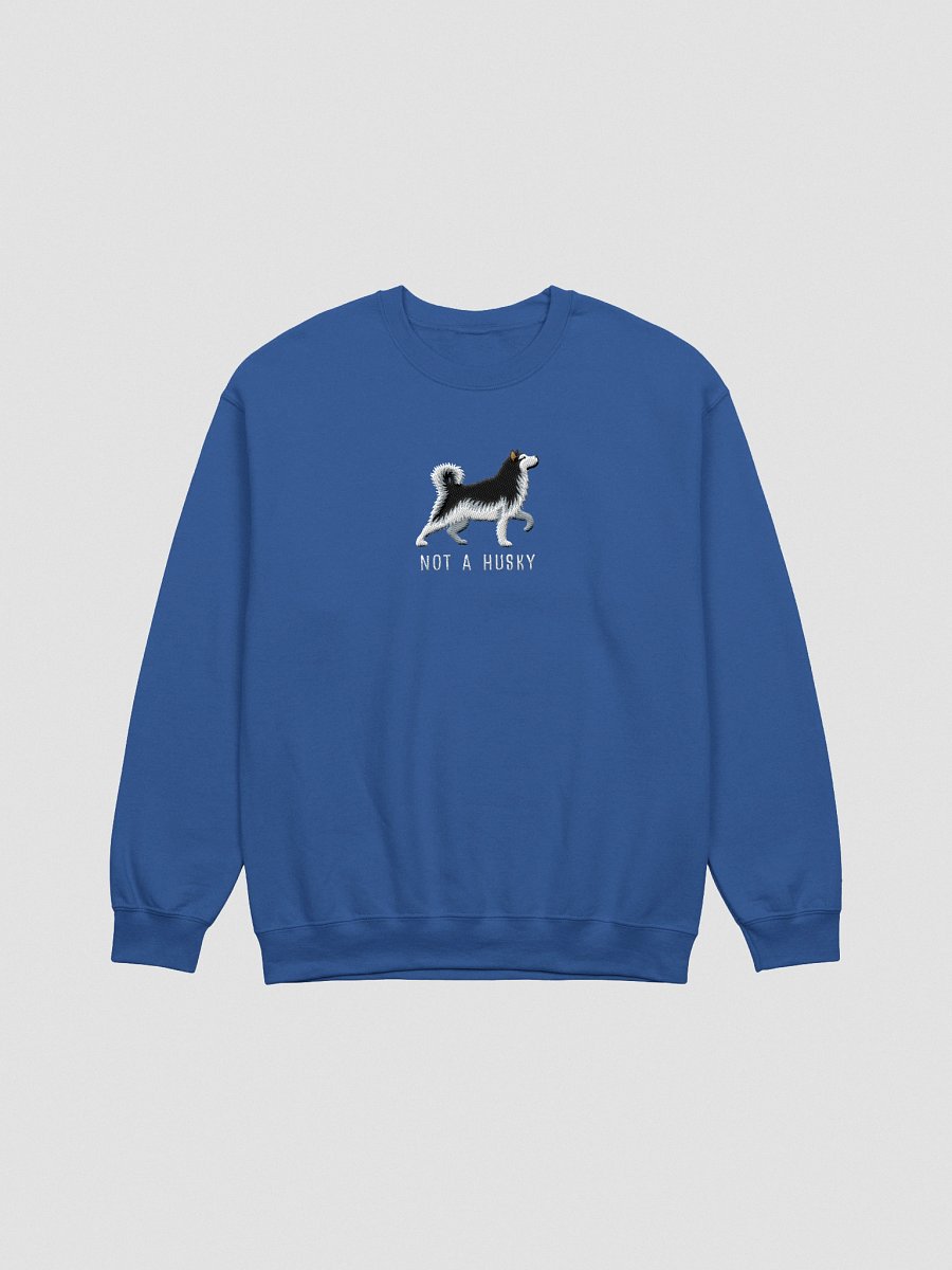 Not a Husky Sweatshirt (Embroidered) of an Alaskan Malamute(Black & White) product image (10)