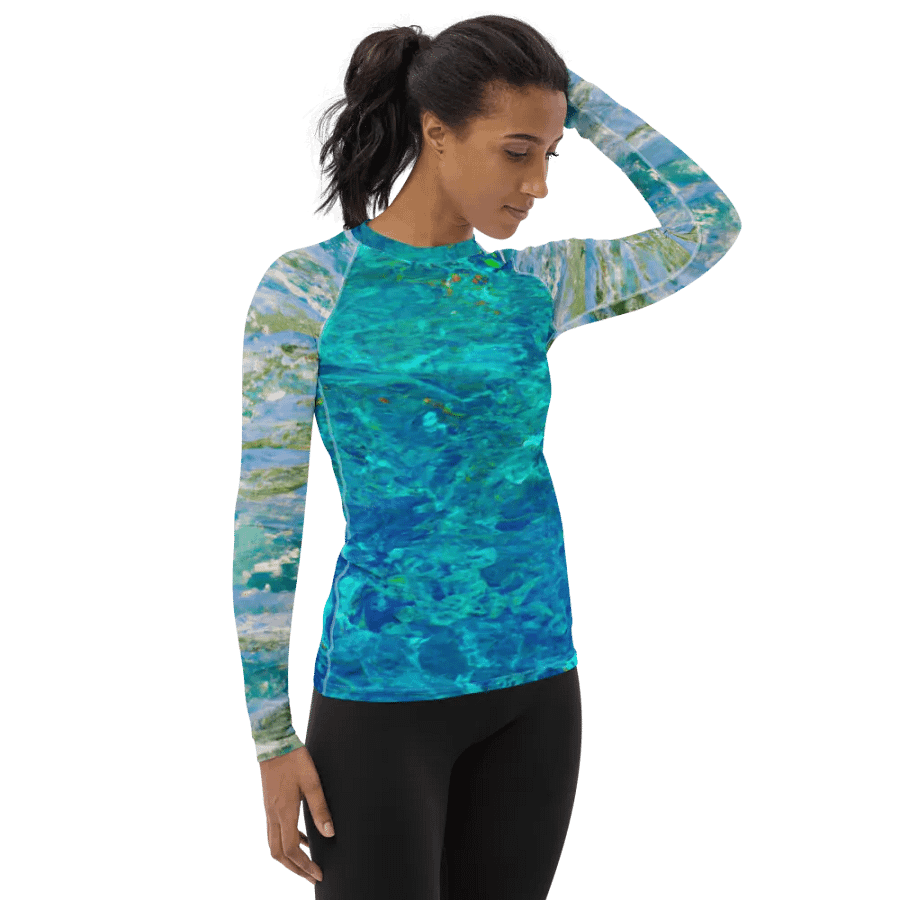 Aqua Dream All-Over Women's Rash Guard product image (8)