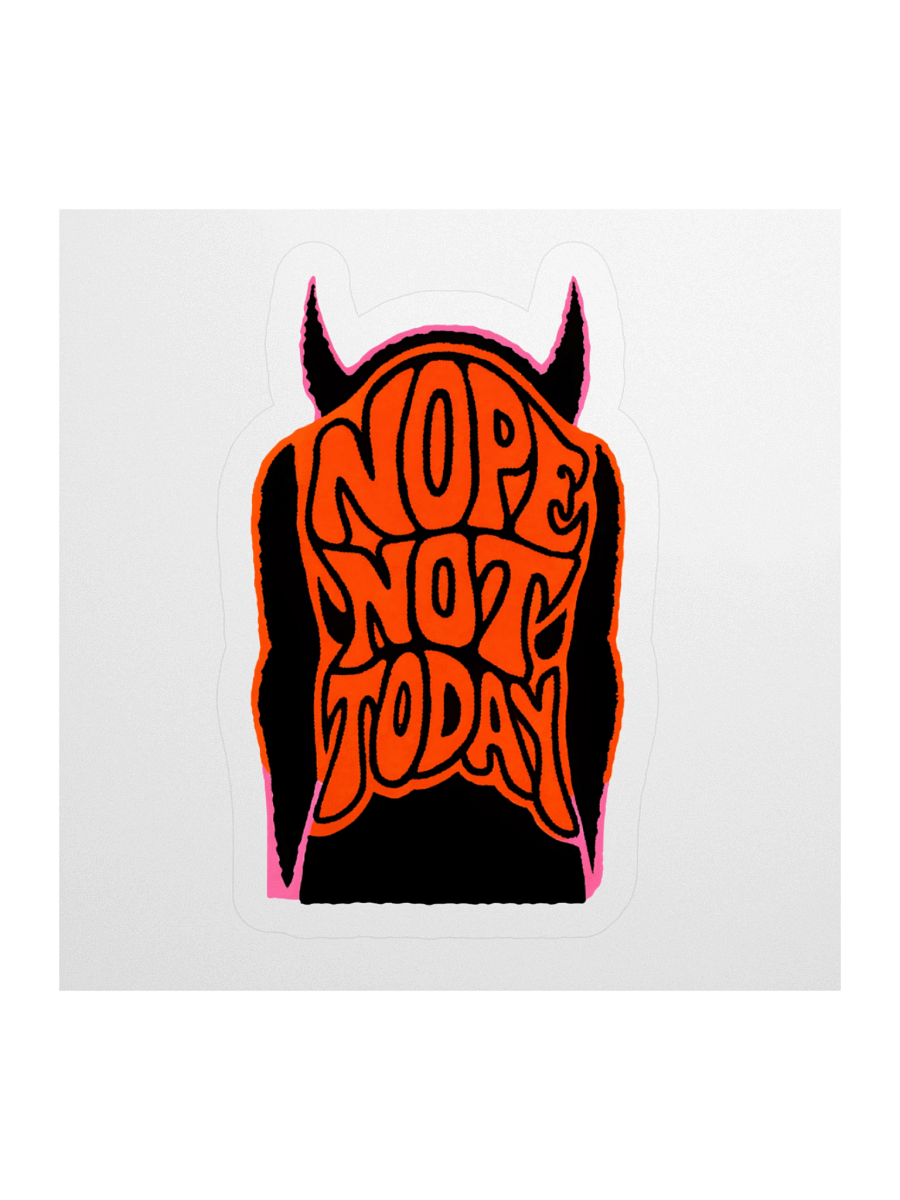 Devil 'NOPE NOT TODAY' Sticker product image (1)