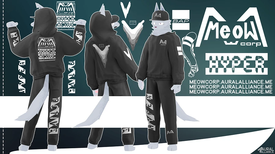 MeowCorp 'HYPERACTIVE' Hoodie Rv.1 product image (7)
