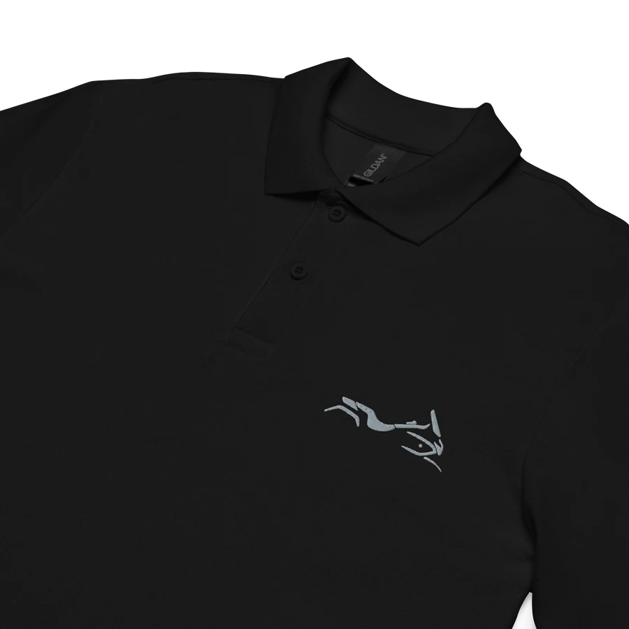 Shadow Bagger Embroidered Polo Shirt in Black product image (2)
