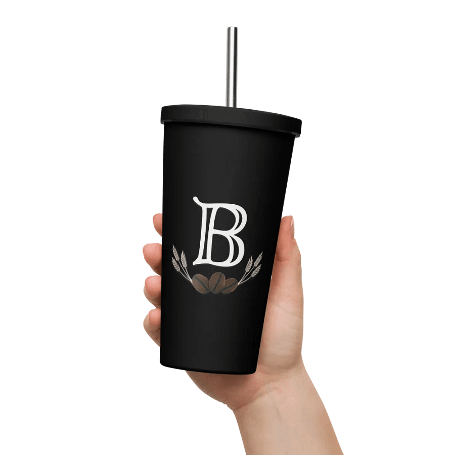 Bean and Barrel Logo Insulated Tumbler with Straw product image (14)