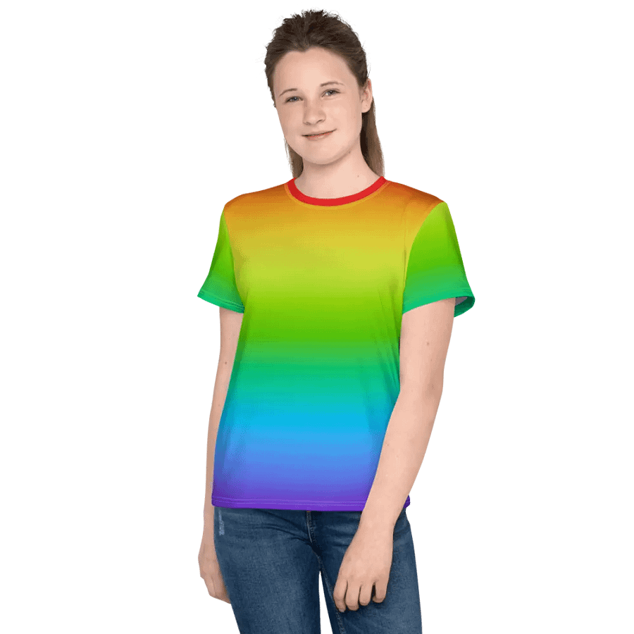 Rainbow Youth Crew Neck T-Shirt product image (5)