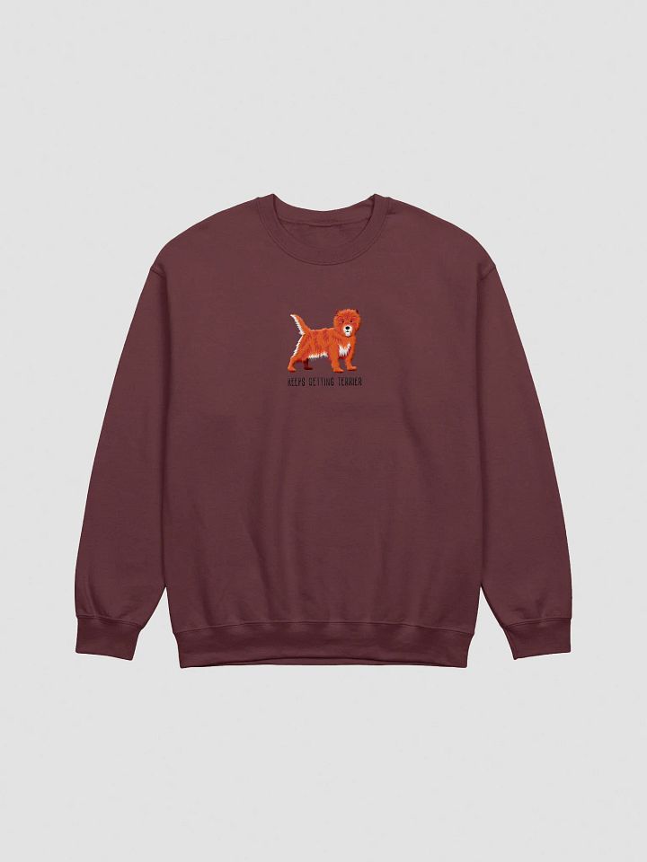 Keeps Getting Terrier Sweatshirt (Embroidered) of a Cairn Terrier(Red Brindle) product image (1)