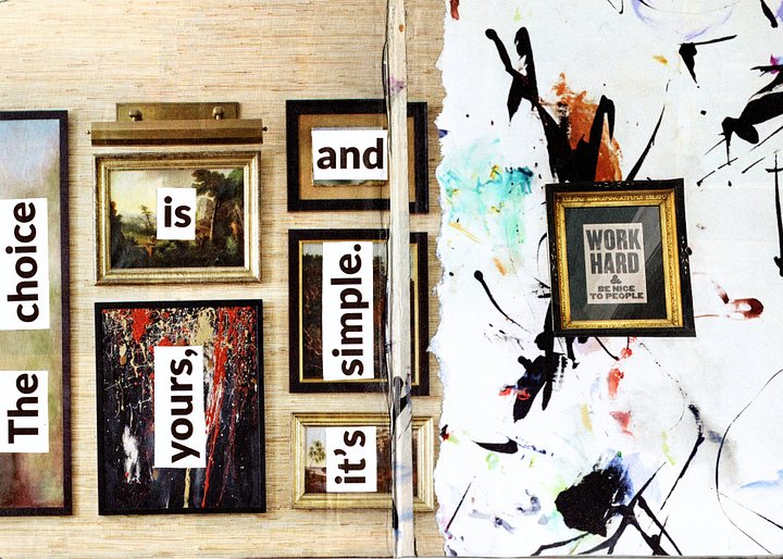 WORK HARD & BE NICE TO PEOPLE — collage print product image (1)