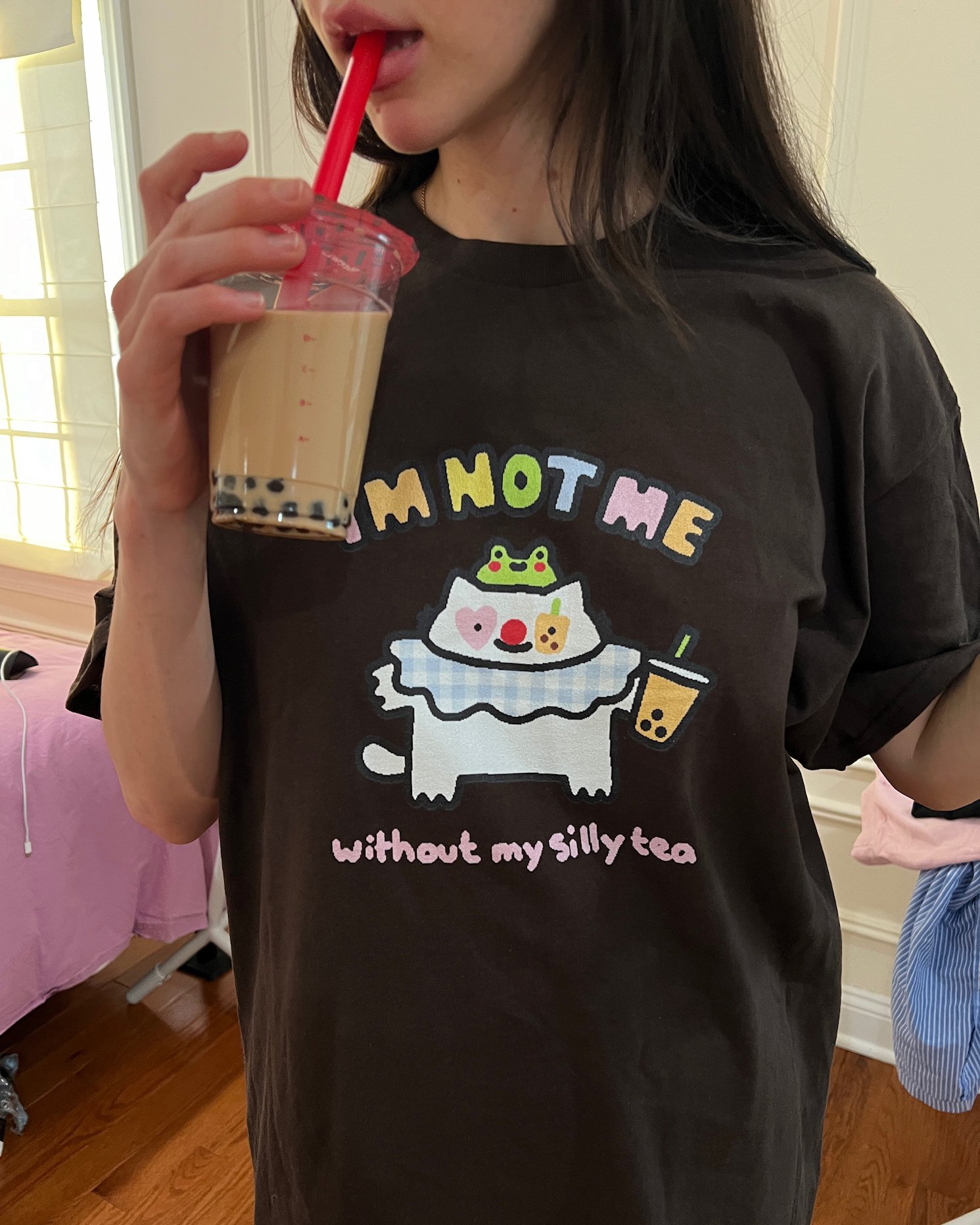 🧋BOBA MOOD tees🩵🤎🤍🖤 product image (1)