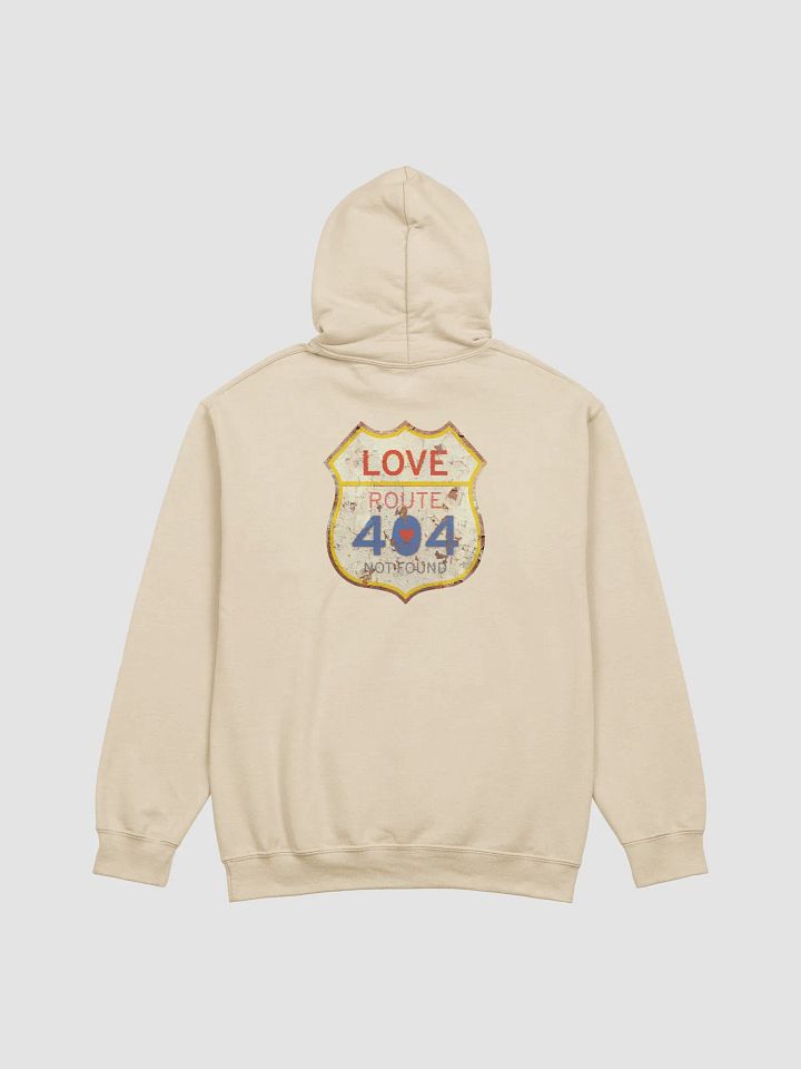 Vintage Love Route 404 Not Found Hoodie (Back Side), Cozy Sweatshirt for Road Trip Lovers, Perfect Gift for Friends, Valentine's Day product image (43)