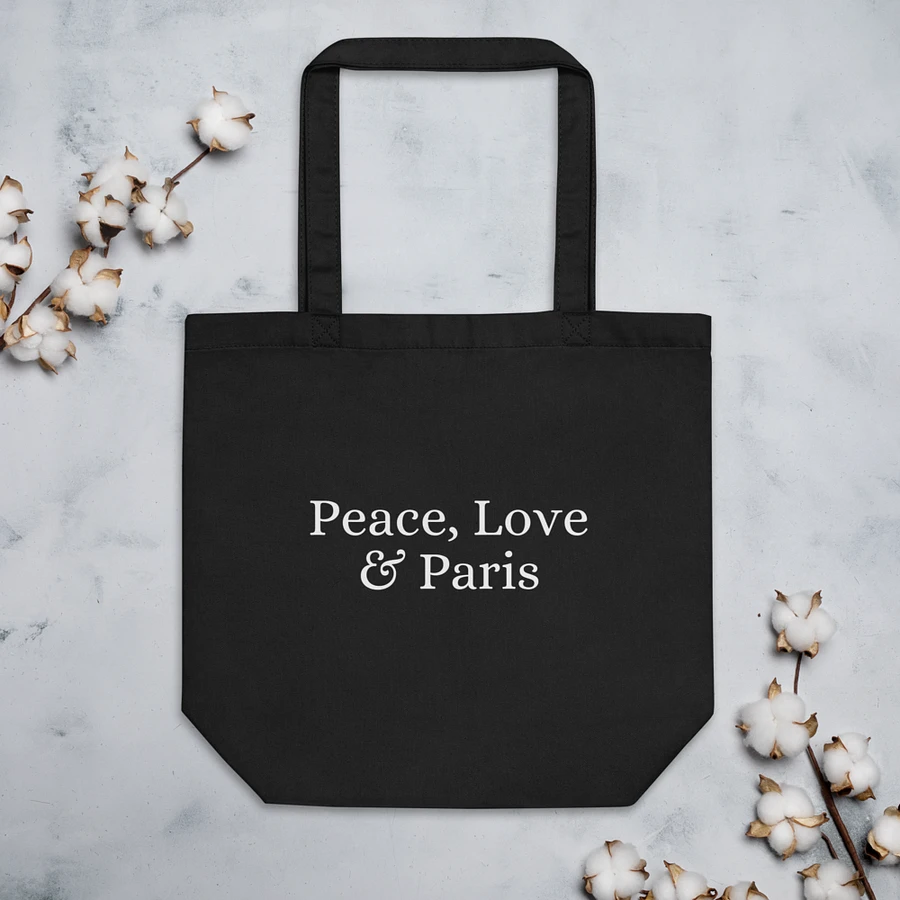 Peace, Love and Paris Organic Statement Tote Bag product image (4)