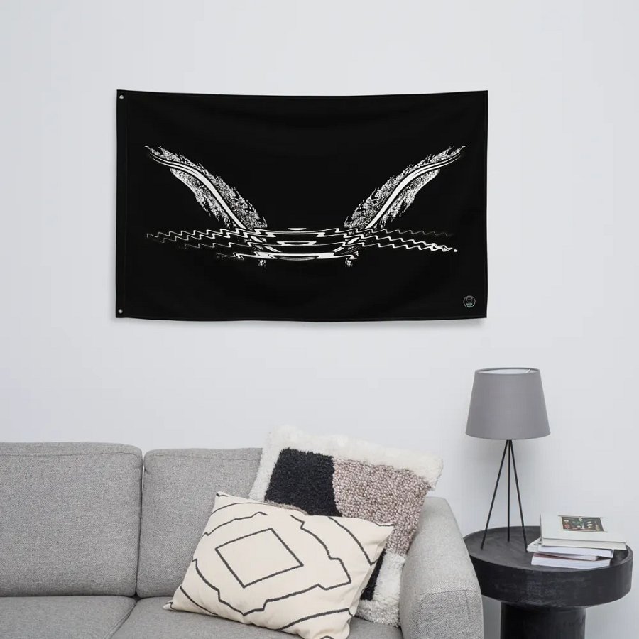 Flag - Black - HApex Gear White Logo product image (8)