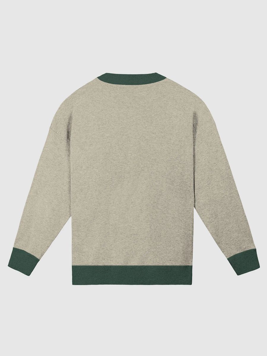 ANGELIC (lg. lined design, pine and beige) knitwear relaxed crewneck product image (10)