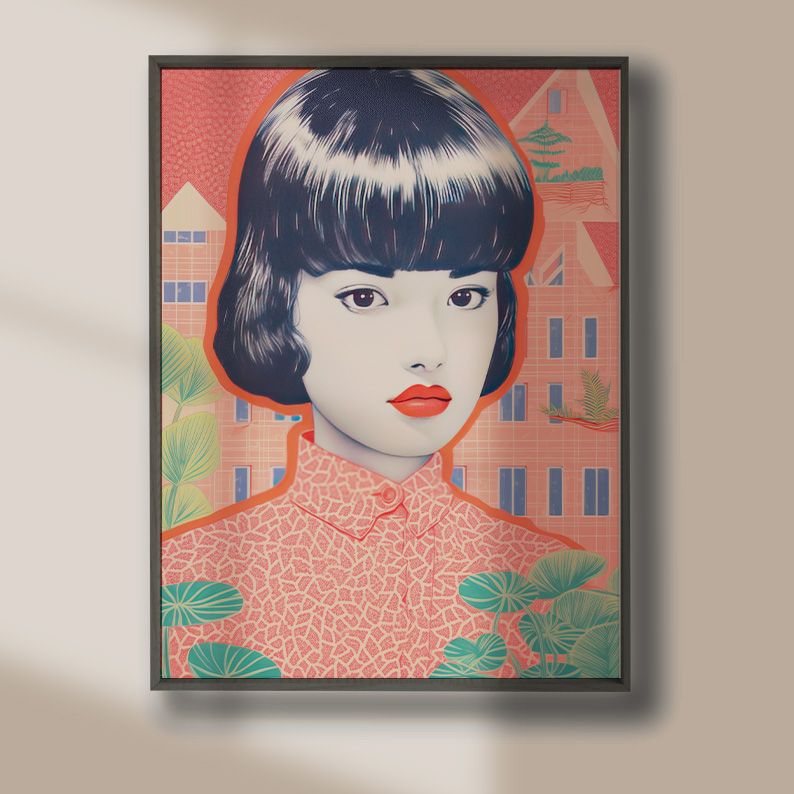 Vintage Japanese Lithograph DIGITAL Print Set of 6 product image (11)
