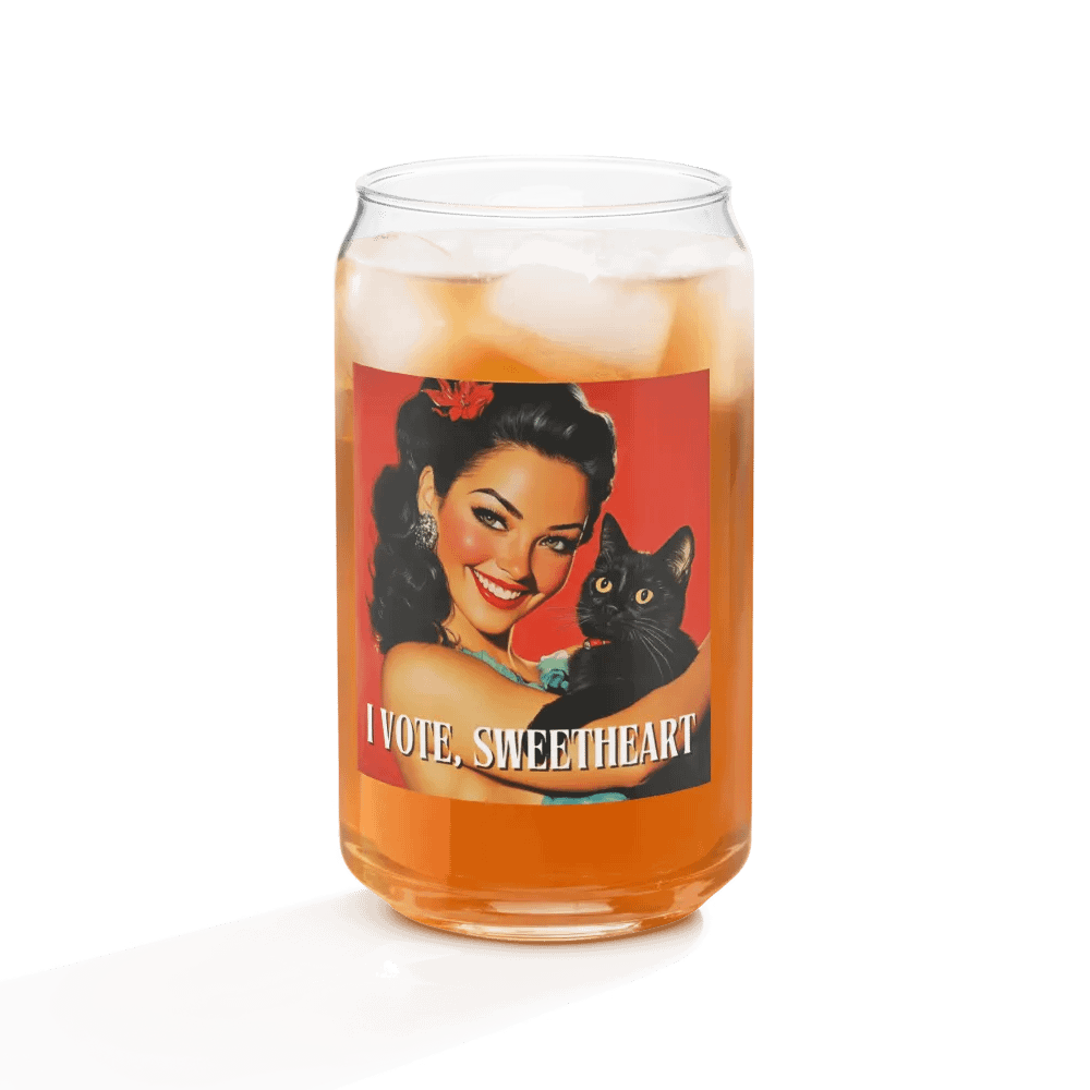 I Vote Sweetheart 4 Can-Shaped Glass product image (5)