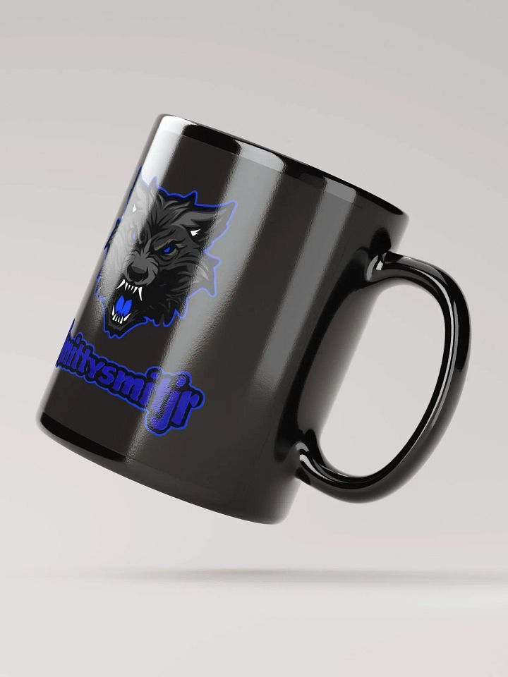 Fierce Wolf Head Black Glossy Mug product image (4)