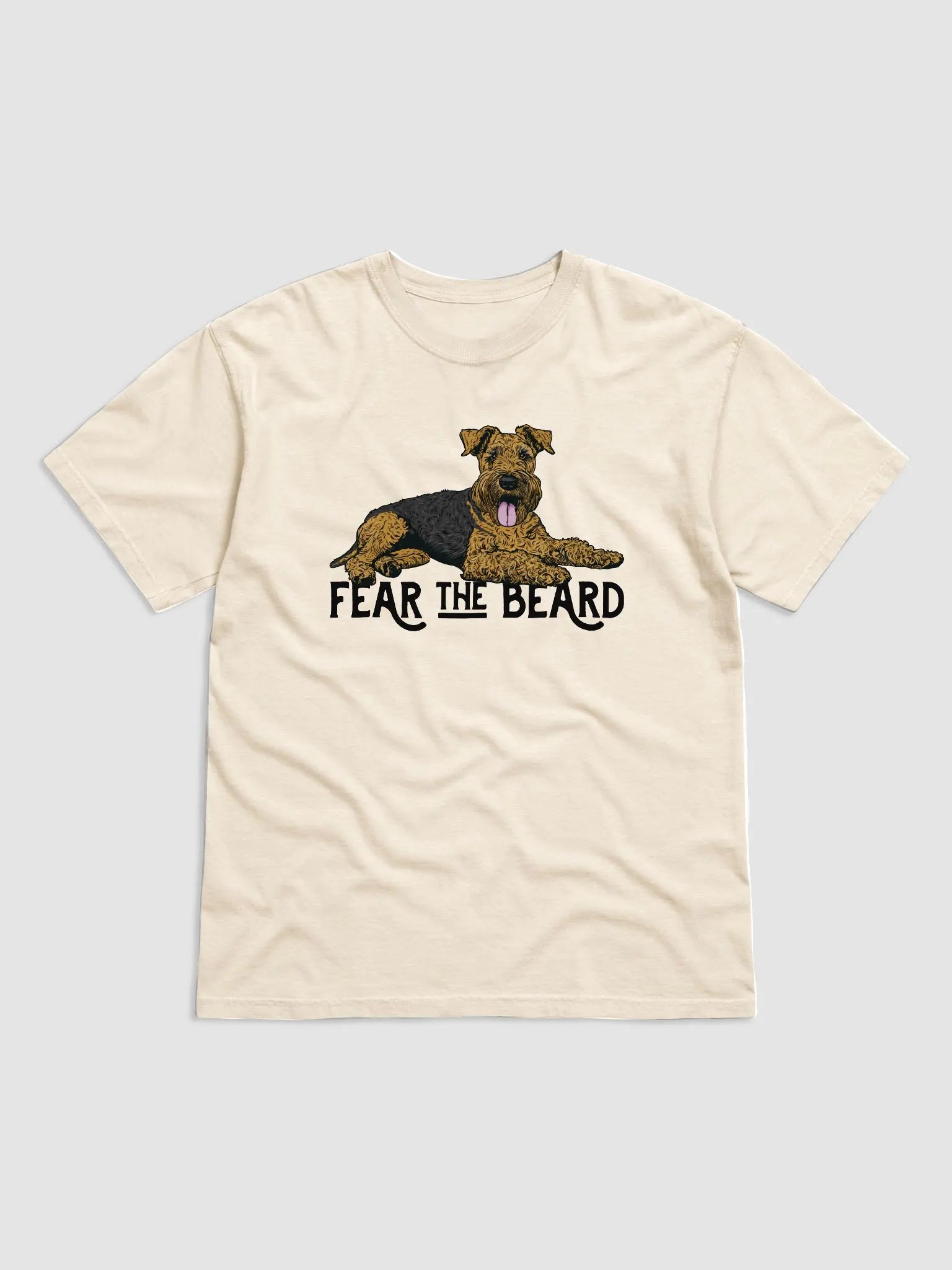 Fear the Beard T-Shirt of an Airedale Terrier | Funny T-Shirt for Airedale Terrier Paw-rents product image (19)