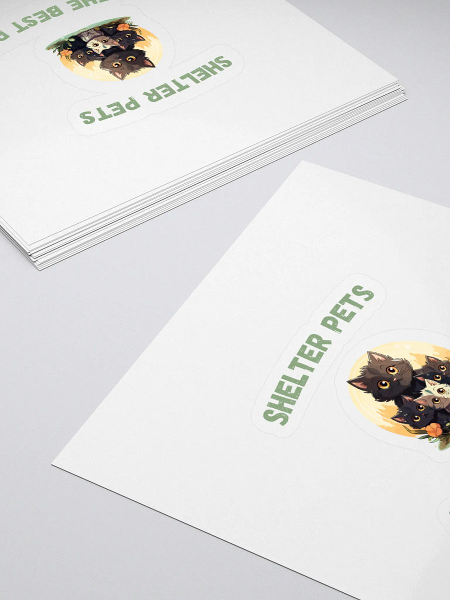 Shelter Pets Are the Best Pets – Heartwarming Sticker for Animal Lovers product image (4)