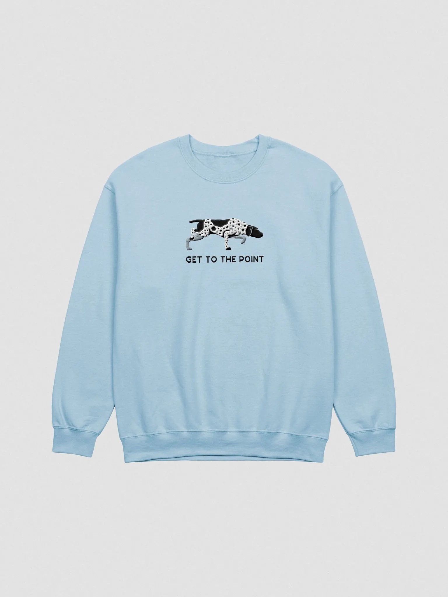 Get to the Point Sweatshirt (Embroidered) of a German Shorthaired Pointer(Black Roan 2) product image (4)