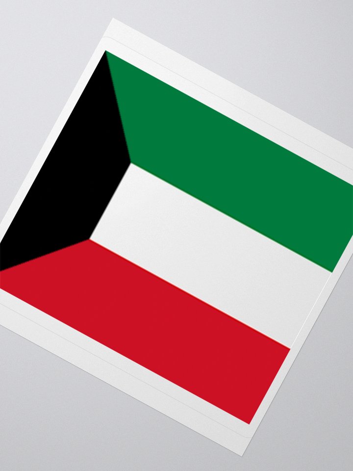 Kuwait Flag Sticker | Black Trapezoid Design | Durable Vinyl | 3 Sizes product image (5)