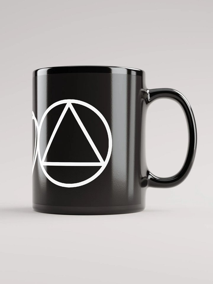 Peace Love Serenity AA symbol Black Mug product image (2)