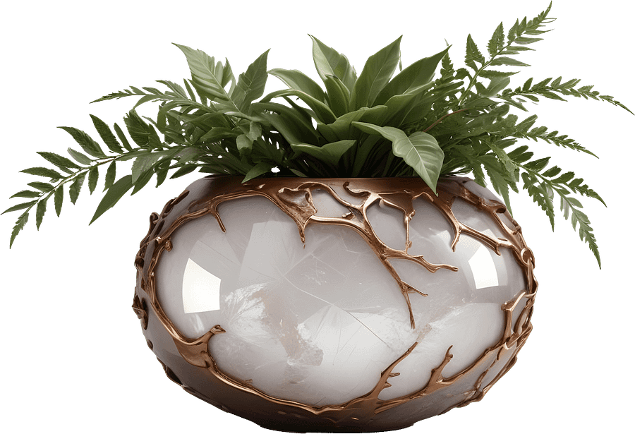 Organic Glamour – Luxury Quartz and Copper Pot PNG product image (1)
