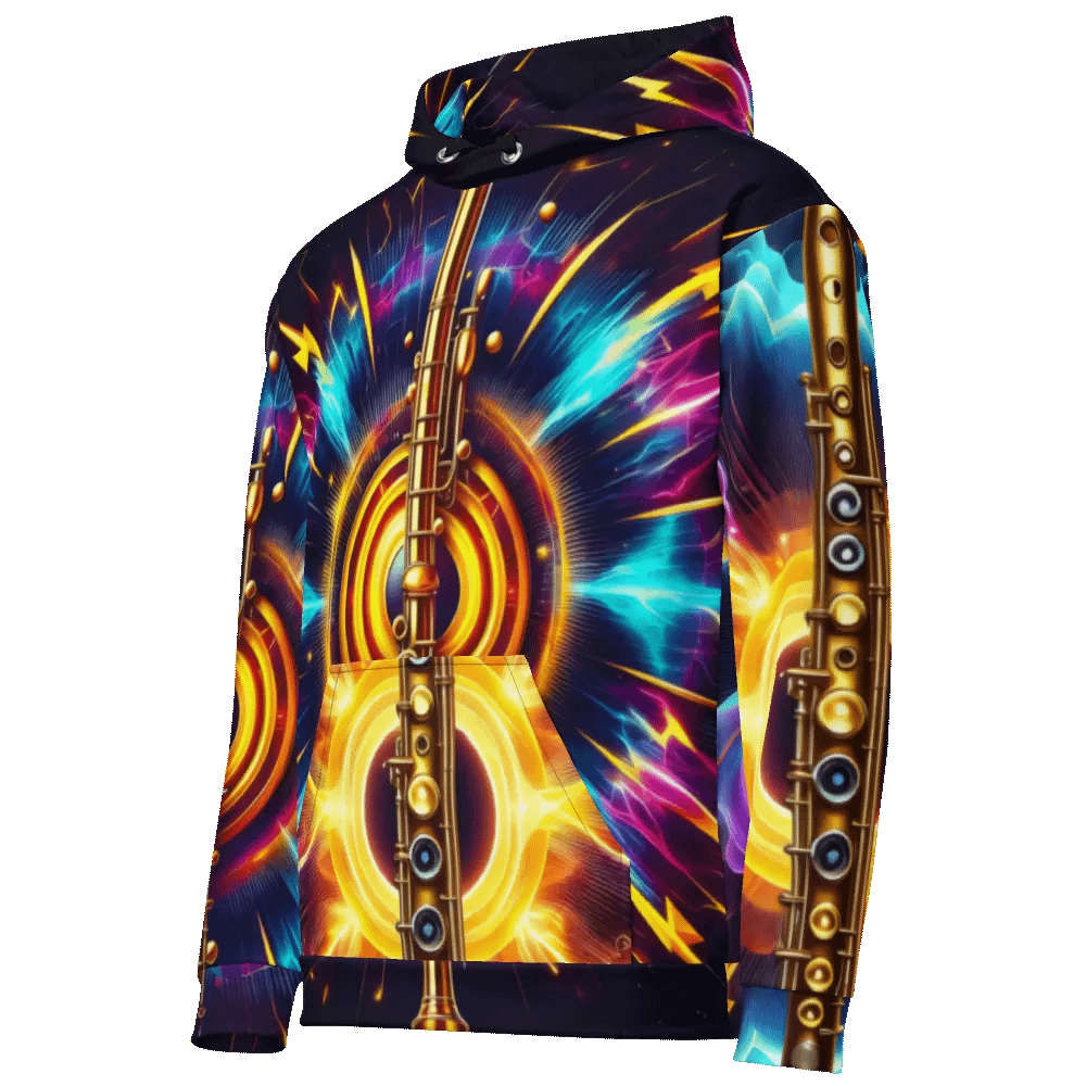 Flute Musical Instrument - All-Over Unisex Hoodie #18 product image (6)