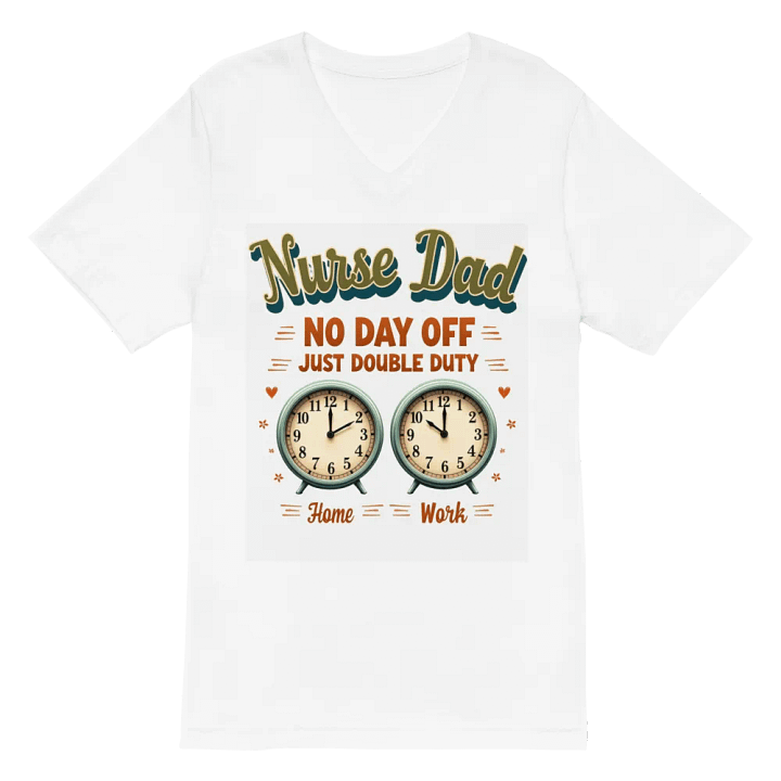 Double Duty Nurse Dad V-Neck Tee product image (6)