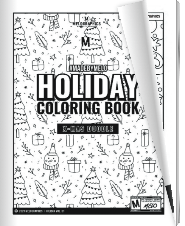 🖍️ Holiday Coloring Book Vol 1: X-Mas Doodle - Printable & Digital | #MadeByMELO product image (2)