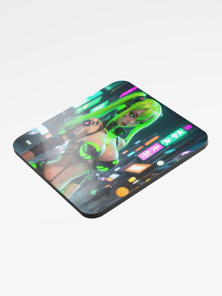 Neon Green Cyberpunk Coaster Set product image (3)