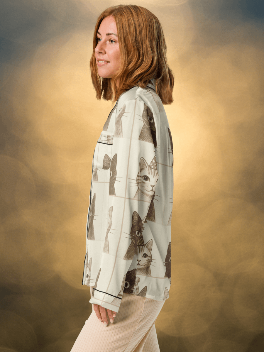 Whimsical Cat Party Women's Pyjama Top product image (3)