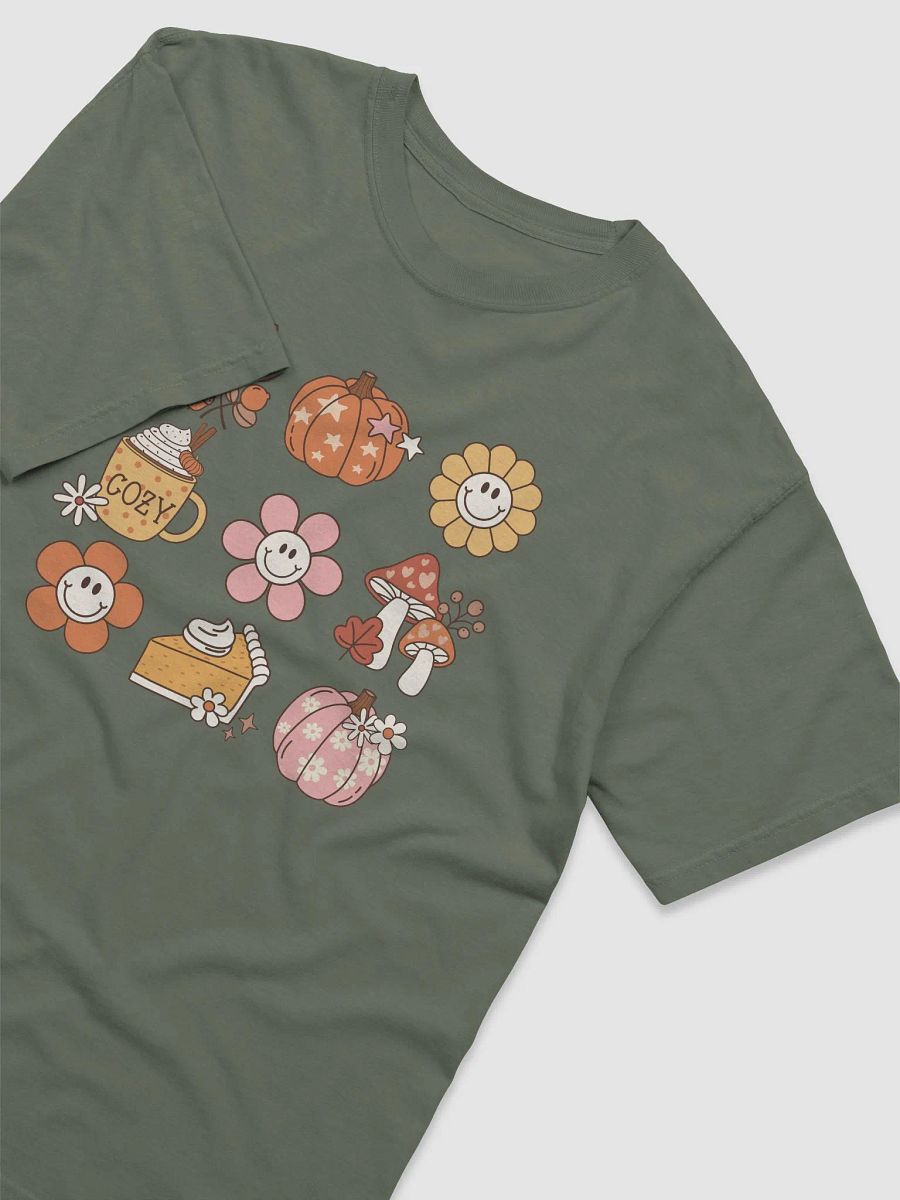 A Grid of Fall and Halloween Elements T-Shirt | Cute Fall and Halloween T-Shirt Design product image (20)
