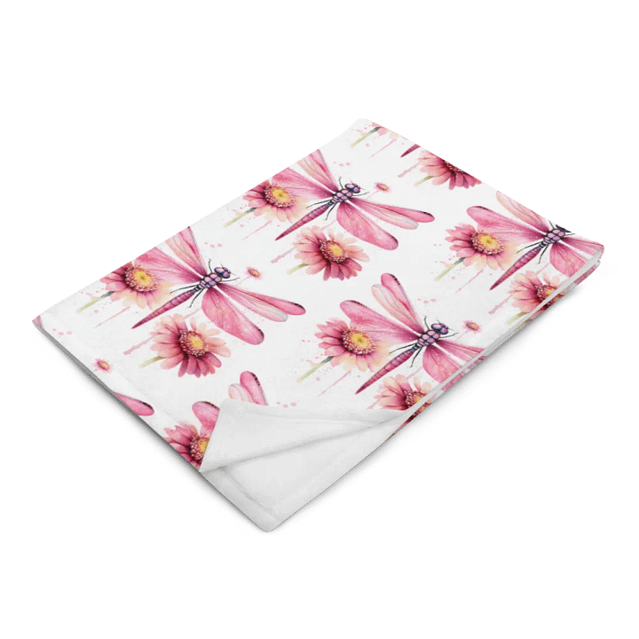 Pink Dragonfly Blanket product image (2)