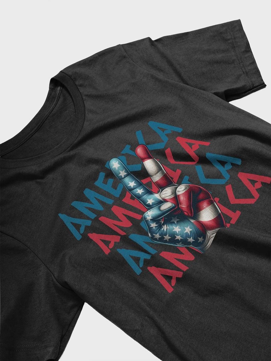 America peace sign shirt, USA flag peace shirt, America groovy retro tee product image (3)