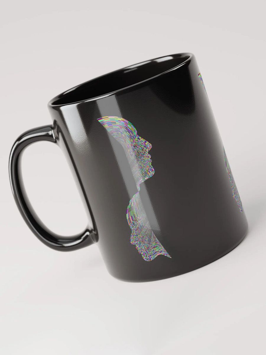 Black Glossy Coffee mug-Left and Right Half Face product image (6)