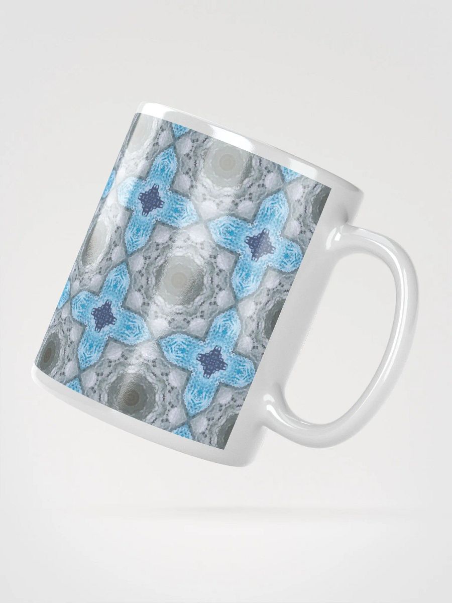 Blue and White Geometric Patterned Mug product image (3)