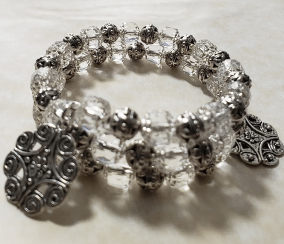 Everylet: 9mm Chandelier-cut Crystal and Silvertone Orb w Syn Charm product image (1)
