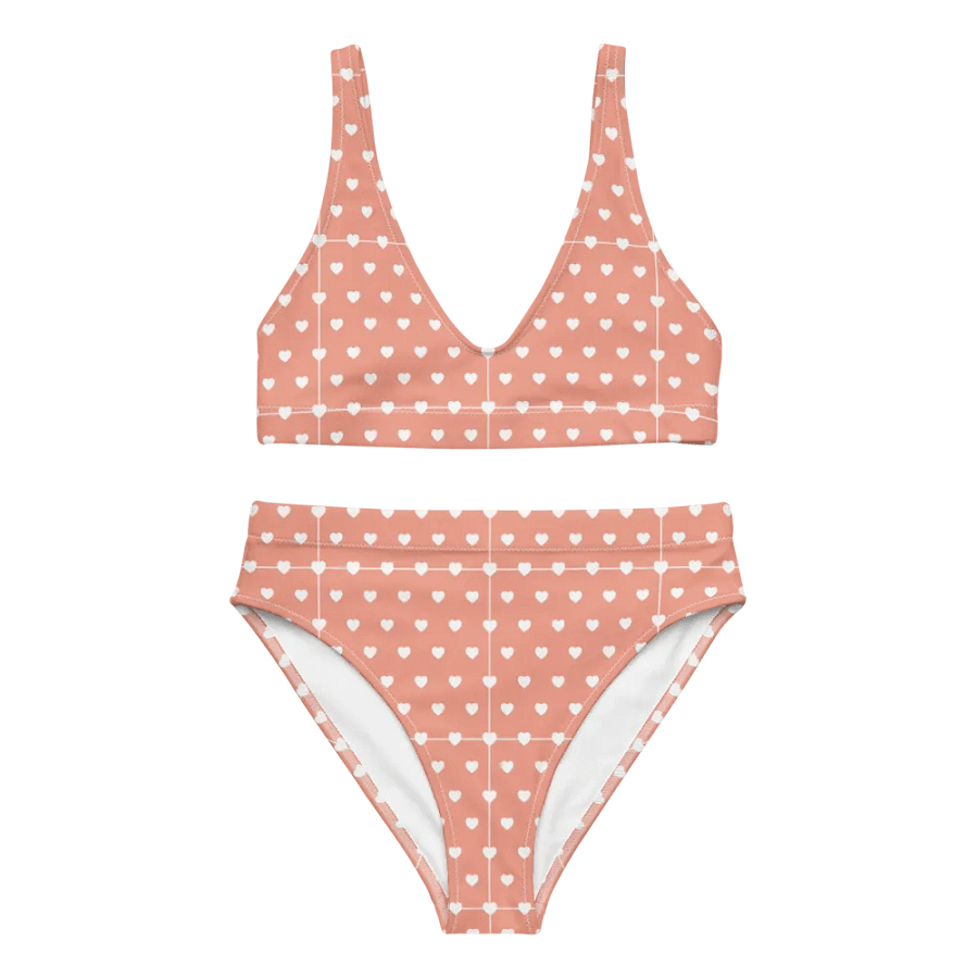 Pastel Heart Seamless Pattern High Waisted Bikini - V13 product image (8)