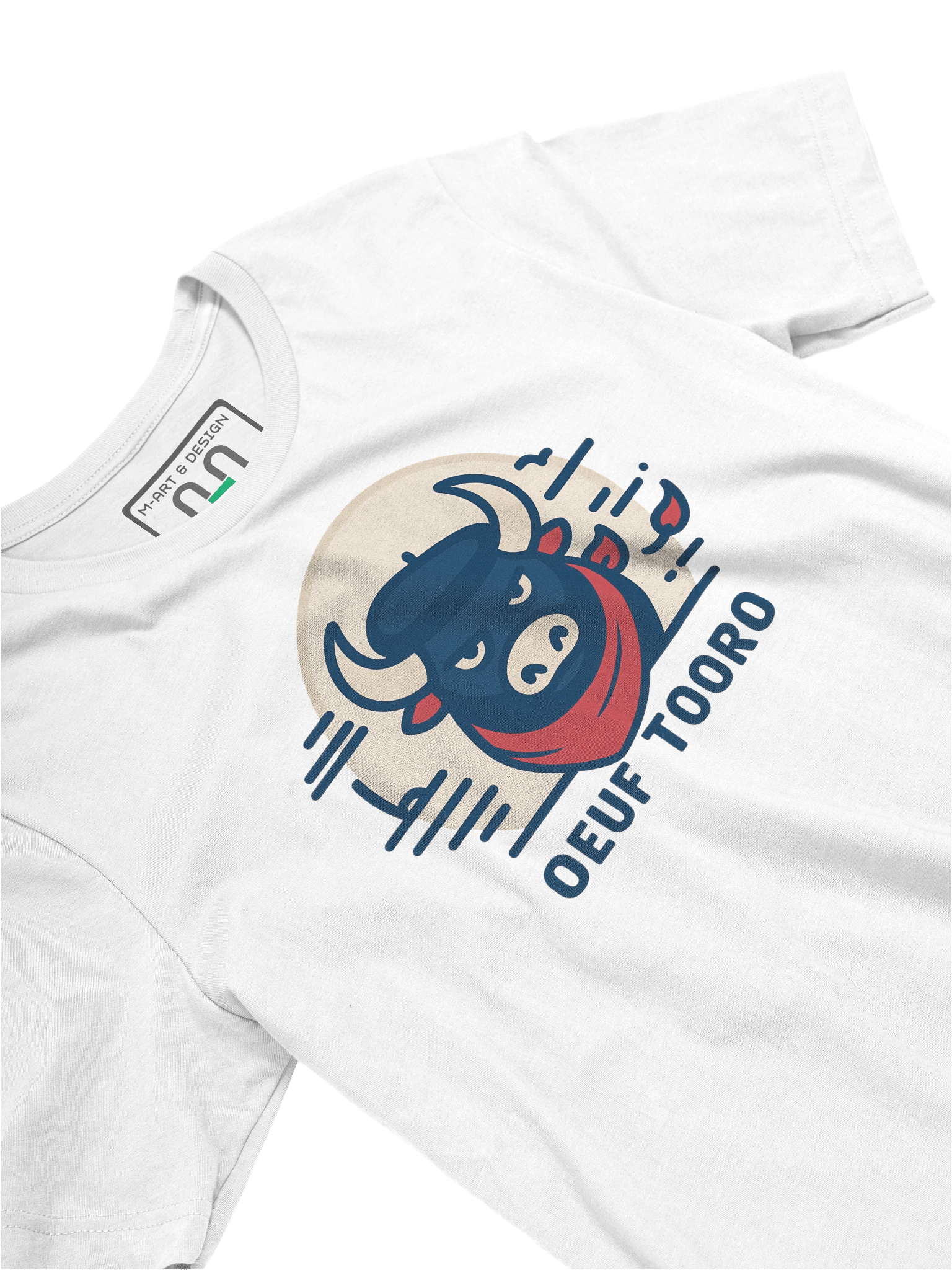 French Bull Graphic T-Shirt – OEUF TOORO by M-Art & Design product image (2)