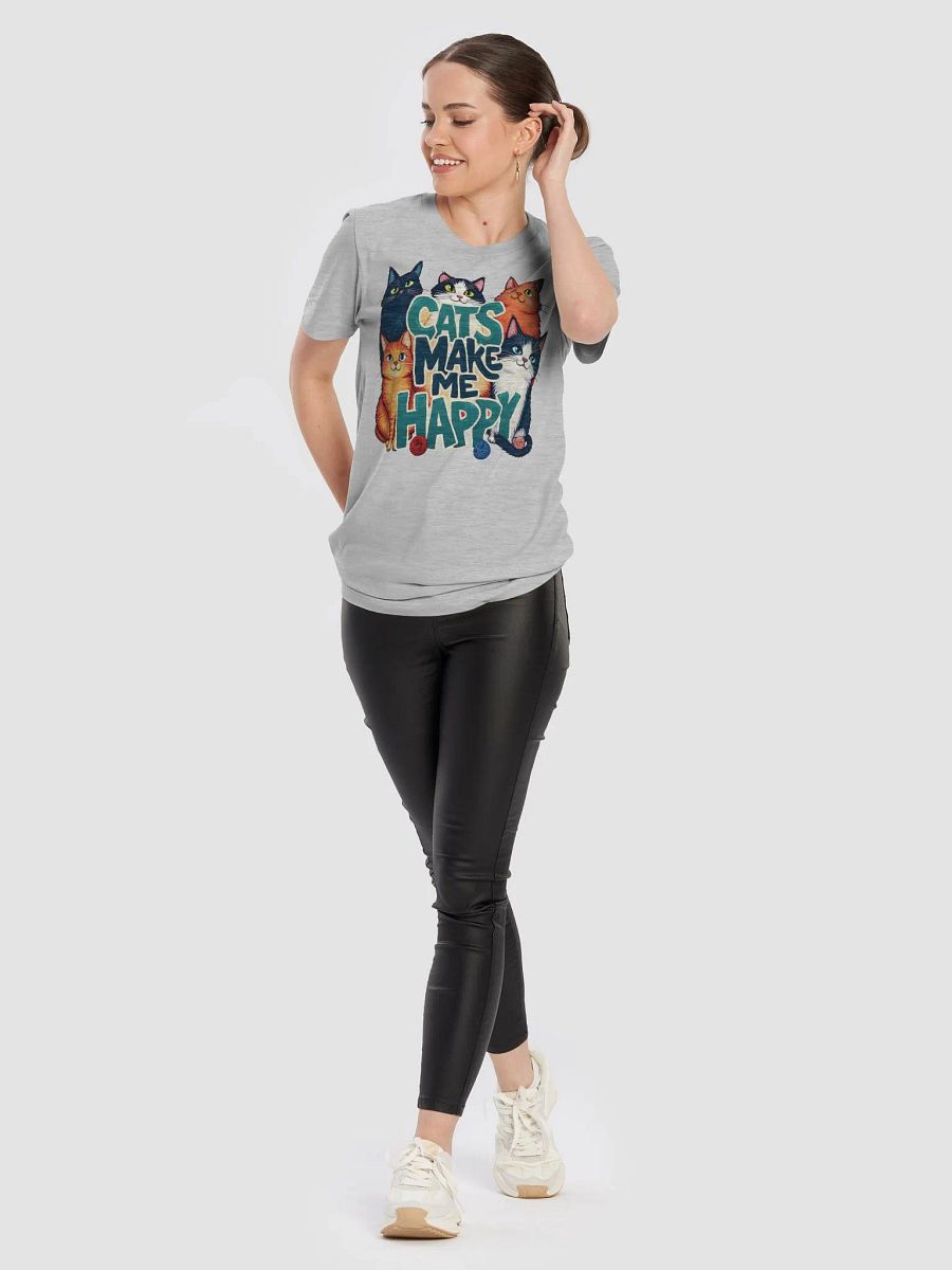 Cats Make Me Happy T-Shirt product image (10)