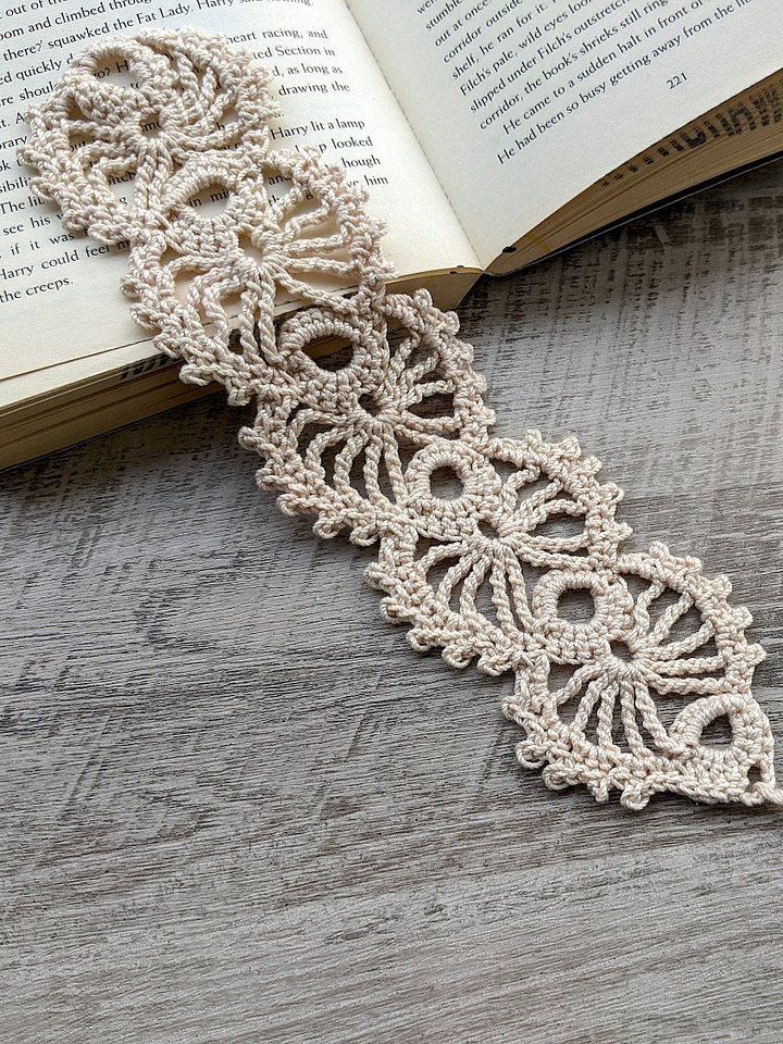 Crochet Floral Lace Bookmark Pattern product image (1)