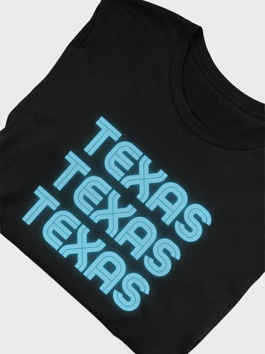 💙 Triple Texas Neon Glow T-Shirt | Bella+Canvas Unisex Tee | Colo Pro Font in Blue Neon product image (5)