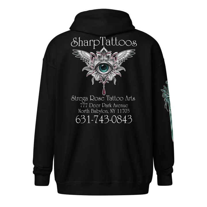 SharpTattoos @ StregaRose (Teal) Zip Hoodie product image (6)