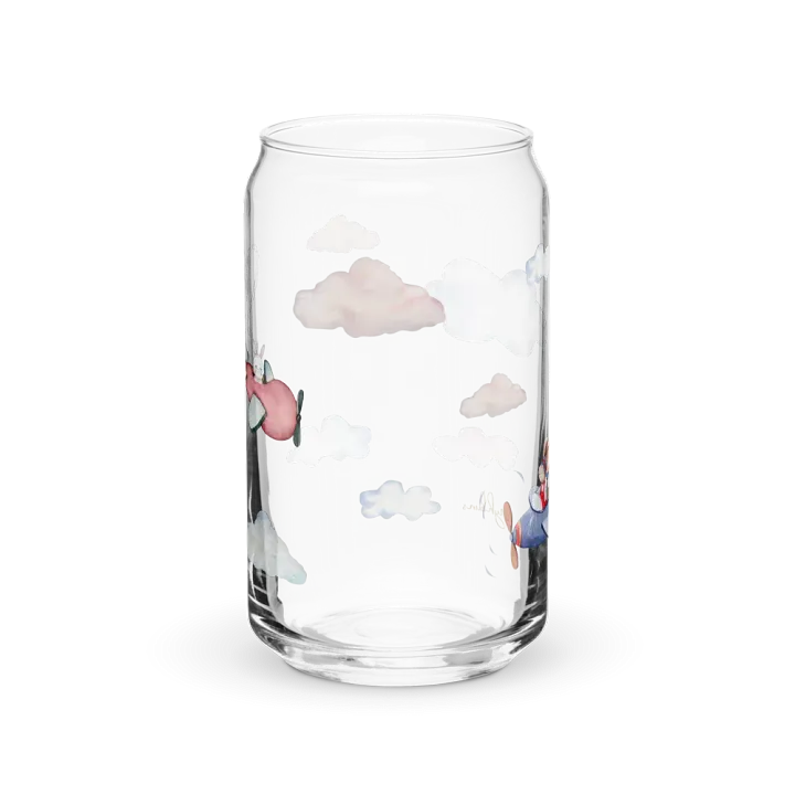 In The Air Glass Can | 16 oz Whimsical Flight Drinkware product image (1)