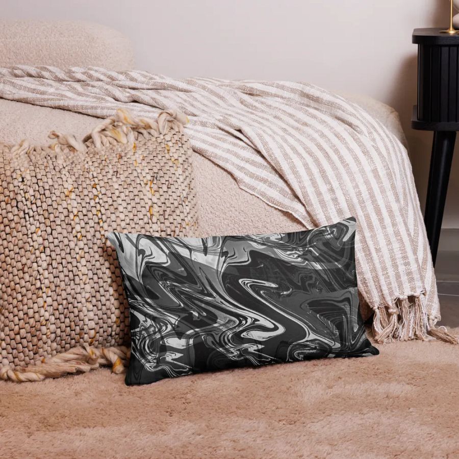 Flowing Monochrome Dreams Pillow Case product image (27)