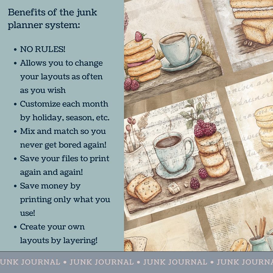 Coffee & Biscuits - Digital Papers V5- Commercial Use product image (4)